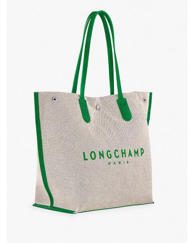 Longchamp `Essential Toile` Large Tote Bag - Grigio