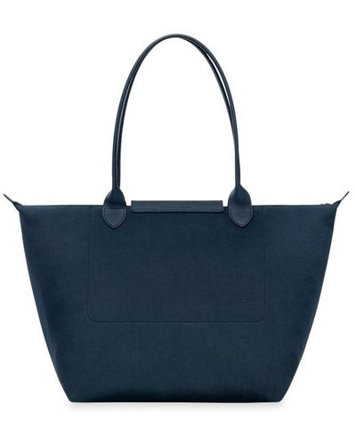 Longchamp `Le Pliage Université` Large Tote Bag - Blu