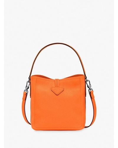 Longchamp `Roseau Essential` Extra Small Bucket Bag - Arancione
