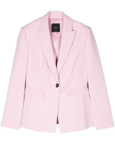 Pinko Signum Single-Breasted Blazer - Pink