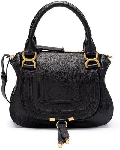 Chloé `marcie` Small `double Carry` Bag - Black