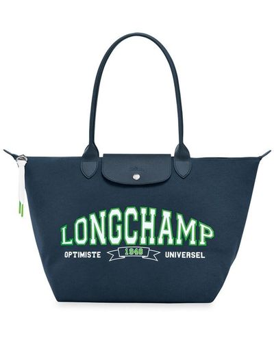 Longchamp `le Pliage Université` Large Tote Bag - Blue