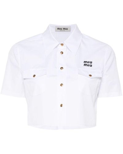 Miu Miu Shirt With Pockets - White