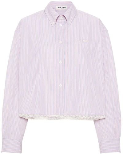Miu Miu Cropped Shirt - Pink