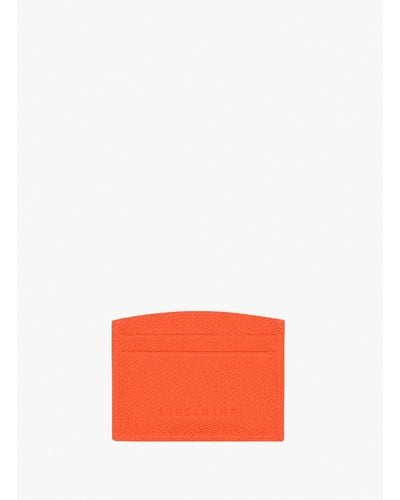 Longchamp `Roseau` Card Holder - Arancione