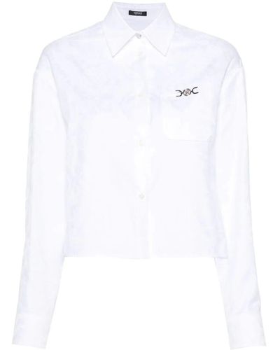 Versace Cotton Cropped Shirt - White