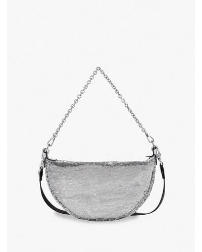 Longchamp `Smile Glitter` Small Crossbody Bag - Bianco