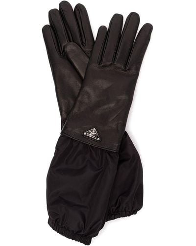 Prada Leather Gloves - Black