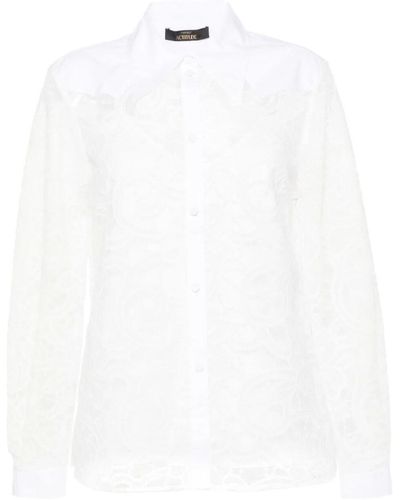 Twin Set `Actitude` Embroidered Organdy Shirt - White