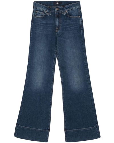 7 For All Mankind Western Modern Dojo Flared Jeans - Blue