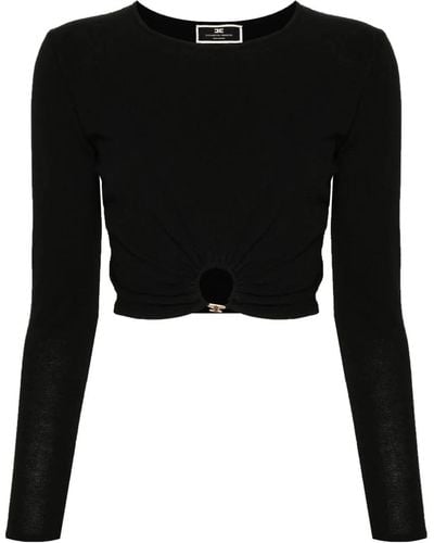 Elisabetta Franchi Tricot Sweater - Black