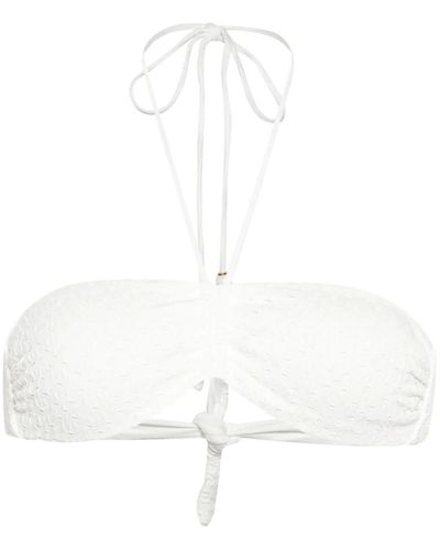 Twin Set Bandeau Bikini Top - White