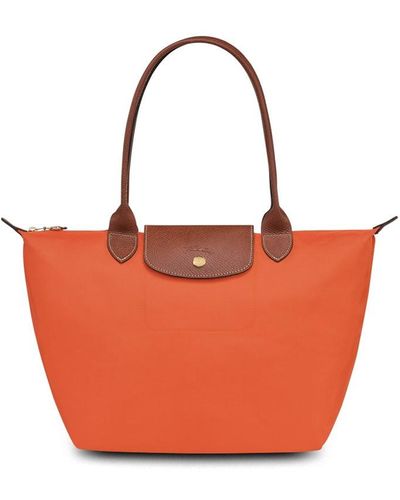 Longchamp `le Pliage Original` Medium Tote Bag - Red