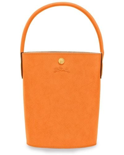 Longchamp `Epure` Small Bucket Bag - Orange