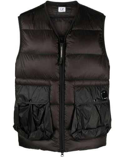 C.P. Company D.d. Shell Quilted Gilet - Black