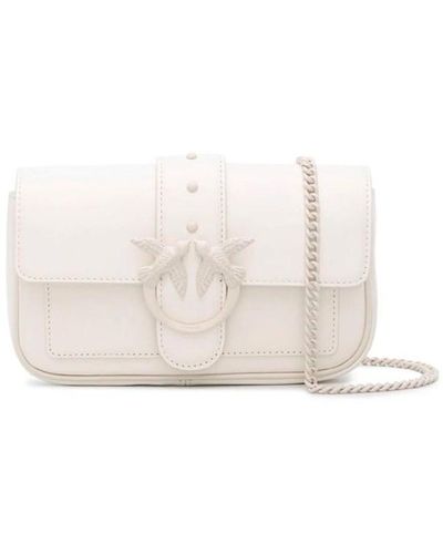 Pinko `love One Pocket` Crossbody Bag - White