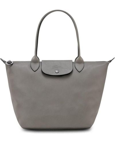 Longchamp Le Pliage Xtra Leather Tote Bag - Gray