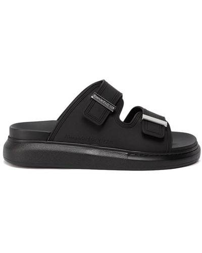 Alexander McQueen `Hybrid` Slide Sandals - Black