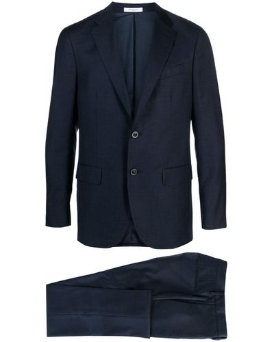 Boglioli Check-pattern Virgin Wool Suit - Blue