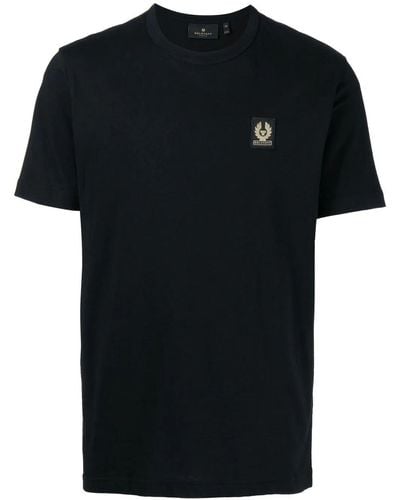 Belstaff Logo-patch Crew Neck T-shirt - Black