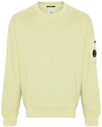 C.P. Company Lens-detailed Cotton Sweatshirt - Yellow