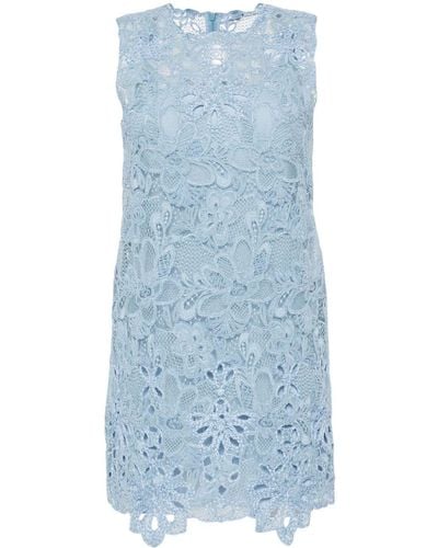 Ermanno Scervino Corded-lace Mini Dress - Blue