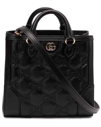 Gucci Small GG Matelassé Top-handle Bag - Black