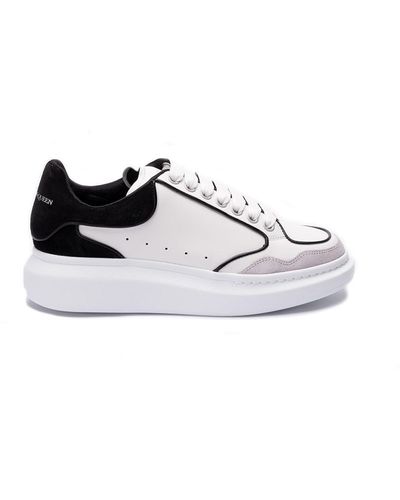 Alexander McQueen Larry Panelled Leather Trainers - Men's - Calf Leather/rubber/fabric - White