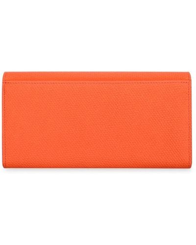 Longchamp `Roseau` Wallet - Arancione