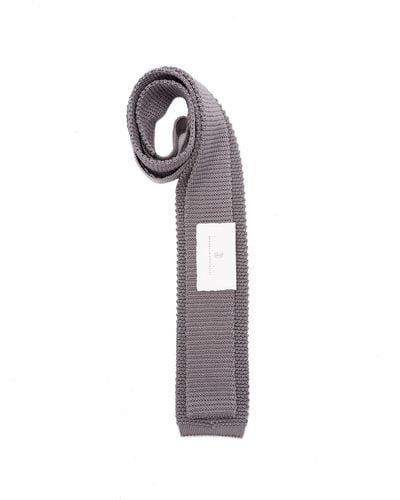 Brunello Cucinelli Knit Tie - White