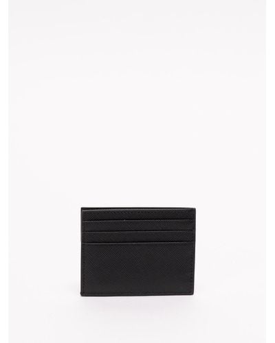 Prada Saffiano Leather Card Holder - Bianco