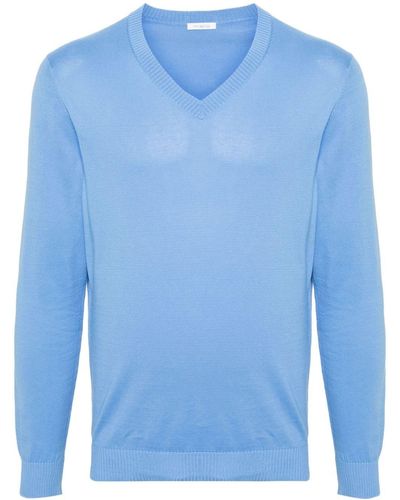 Malo V-Neck Sweater - Blue