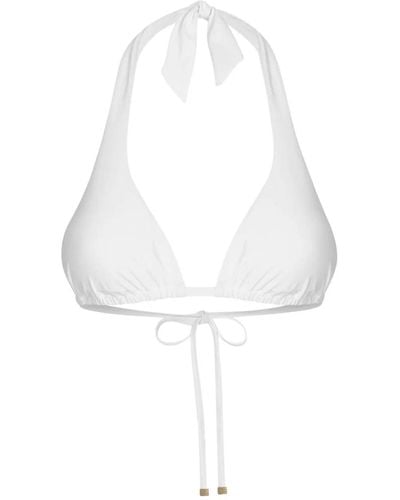 Dolce & Gabbana Halterneck Triangle Bikini Top - White