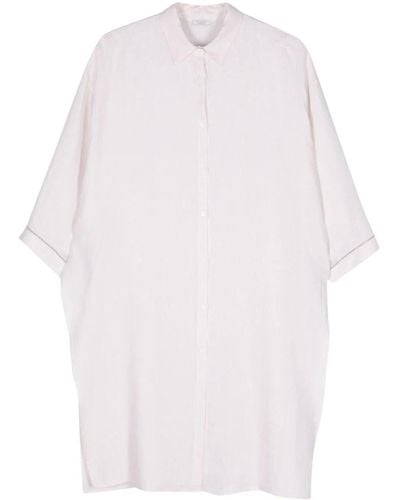 Peserico Bead-detail Linen Shirt - White