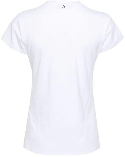 Twin Set `Actitude` Slim Fit V-Neck T-Shirt - Bianco