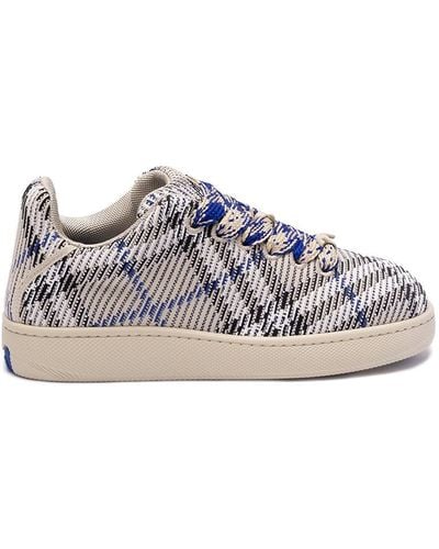 Burberry `Box` Knit Trainers - White