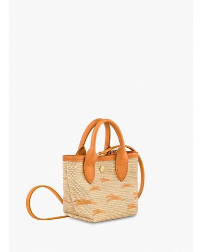 Longchamp `Le Panier Pliage` Extra Small Handbag - Metallizzato