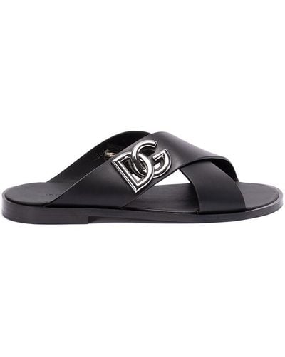 Dolce & Gabbana `Dg` Sandals - Black