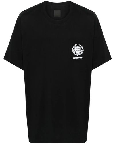 Givenchy Logo Embroidery T-Shirt - Black