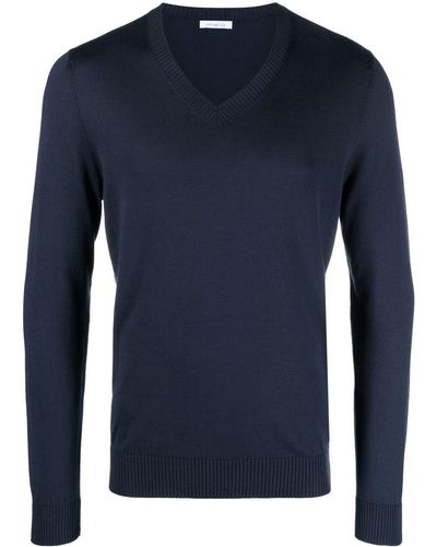 Malo V-Neck Sweater - Blue