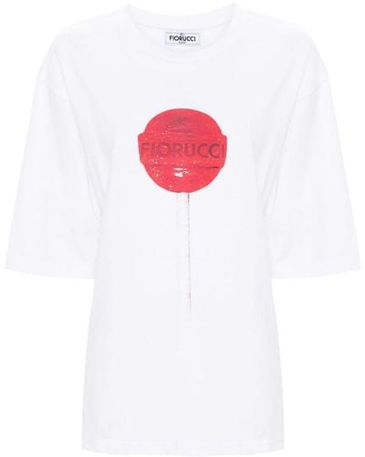 Fiorucci `Lollipop` Print Regular Fit T-Shirt - White