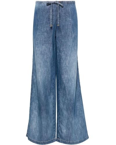 Ermanno Scervino Low-rise Wide-led Jeans - Blue