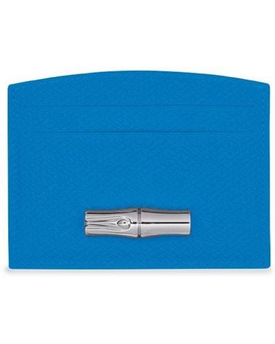 Longchamp `roseau` Card Holder - Blue