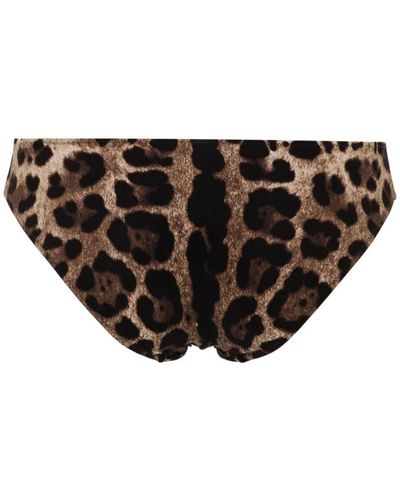 Dolce & Gabbana Slip bikini leopardati - Nero