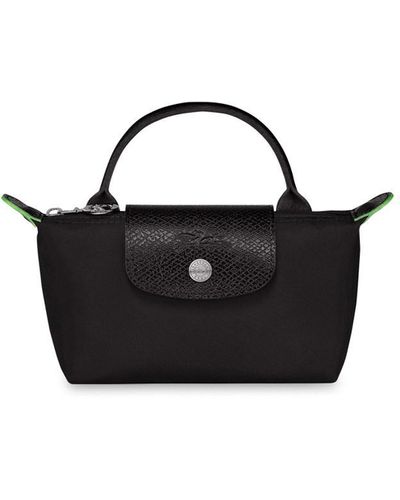 Longchamp `le Pliage Green` Clutch Bag - Black