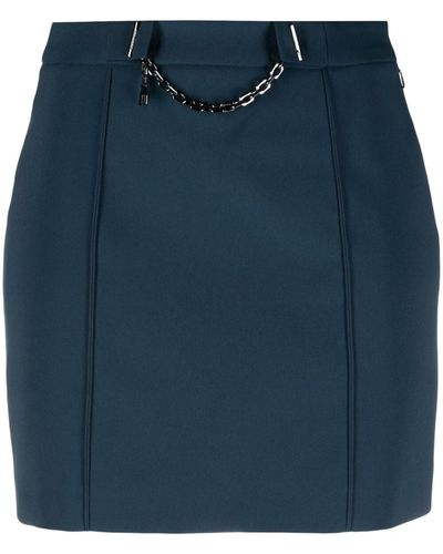 Patrizia Pepe Essential Crepe Miniskirt - Blue