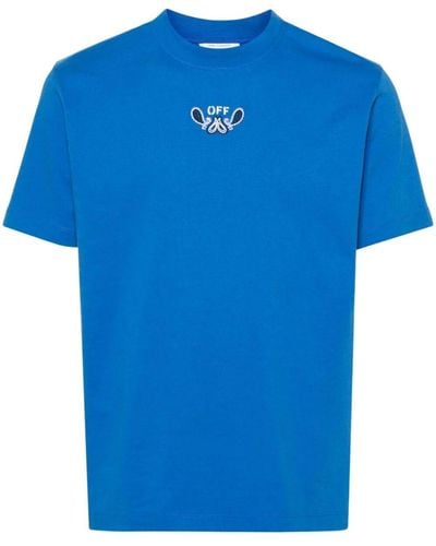 Off-White c/o Virgil Abloh Off- Bandana Arrow Cotton T-Shirt - Blue