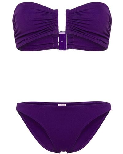 Eres Show + Fripon Bandeau Bikini Set - Purple