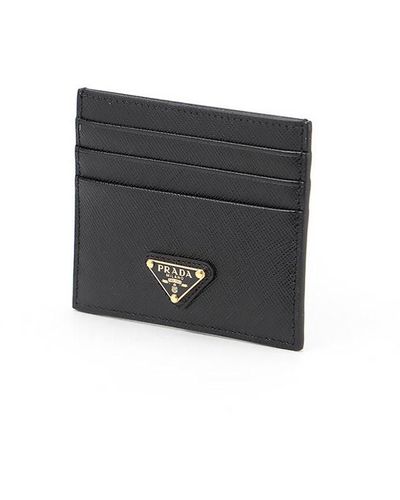 Prada Saffiano Leather Card Holder - Bianco