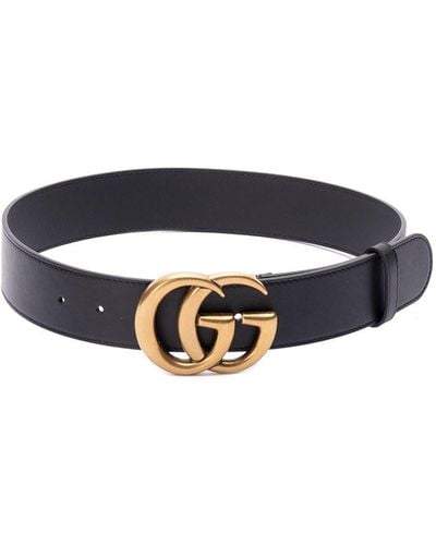 Gucci Belt With `double G` Buckle - Blue